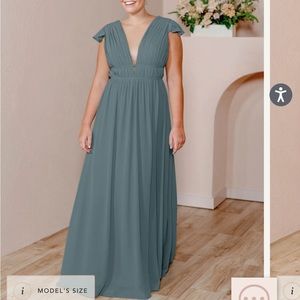 Cora Chiffon Dress - Eucalyptus 919